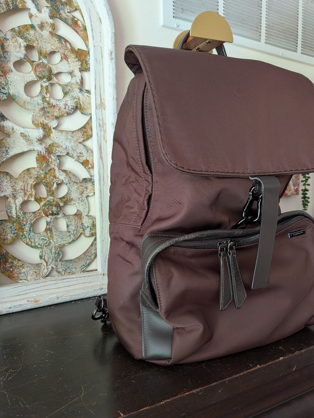 Zanellato Brown Nylon And Leather  Unisex Backpack - Brown - - Picture 4 of 9